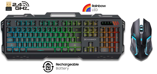 Hammok Hulk Rechargeable Gaming Keyboard and Mouse Combo